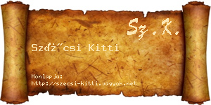 Szécsi Kitti névjegykártya